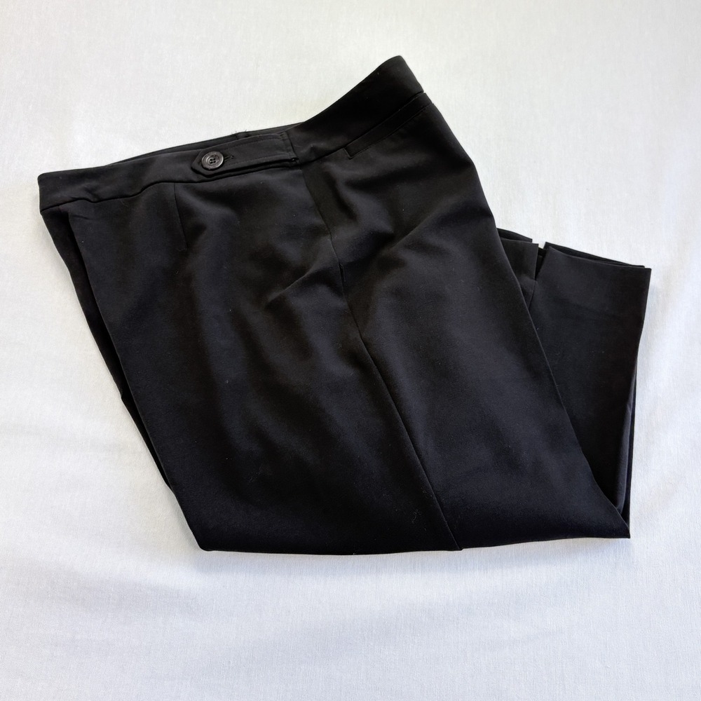 Emma James Petite Womens Size 12 Petite Black Dress Stretch Crop Capri Side Slit